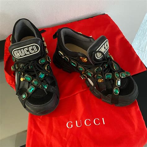 bluefly gucci sneakers|Gucci jeweled sneakers price.